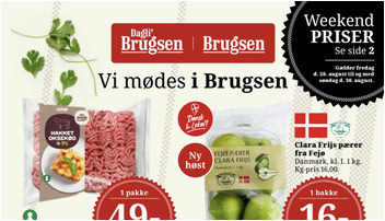 Clara Friis pærer fra Fejø til 16 kr. og Spier Note vin til 35 kr. - gode tilbud i DagliBrugsen