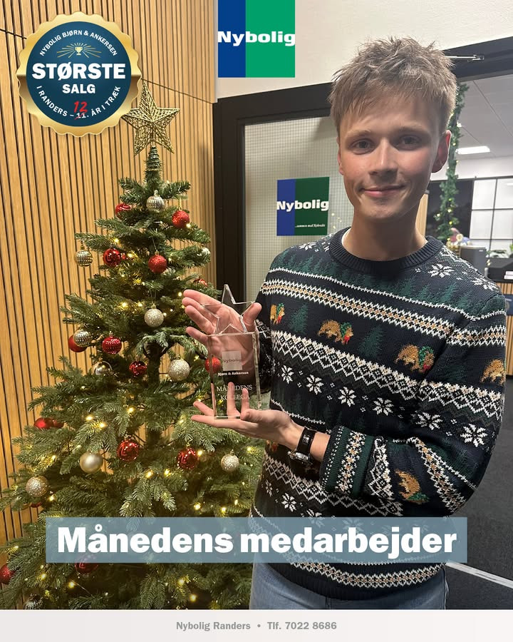 Mathias kåret som månedens medarbejder hos Nybolig Bjørn & Ankersen