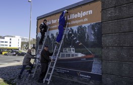 BJØRNEBANDEN er gået i gang med den årlige klargøring af LILLEBJØRN i Randers Havn