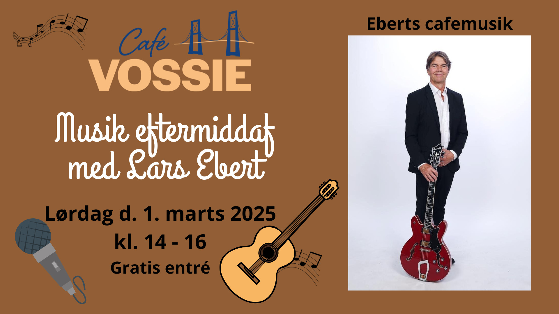 Musikalsk eftermiddag med Lars Ebert i Café Vossie