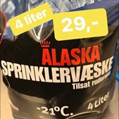 SuperBrugsen Dronninglund tilbyder Alaska sprinklervæske til rabatpris