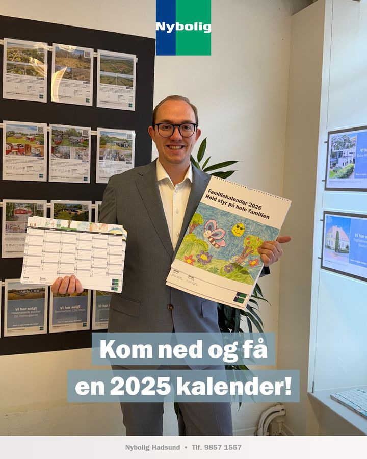 Nybolig Hadsund tilbyder gratis kalendere for 2025