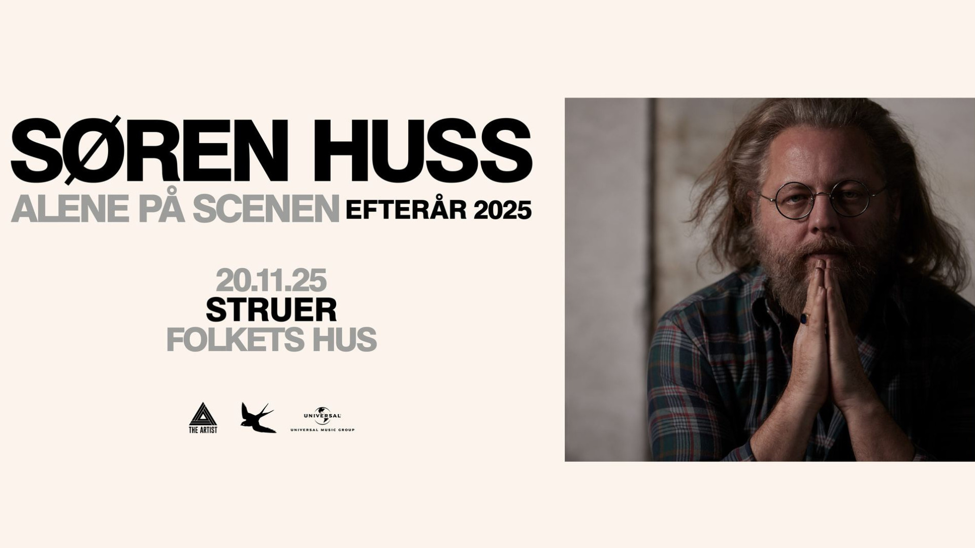 Søren Huss tilbage på scenen - alene og autentisk