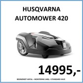 HH Trælast & Byggecenter A/S: Husqvarna Automower 420 klipper op til 2200 m2 og giver dig mere tid på terrassen