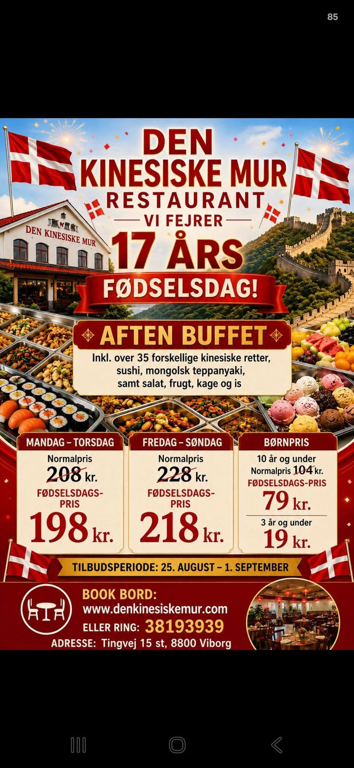 Den Kinesiske Mur fejrer 17 års fødselsdag
