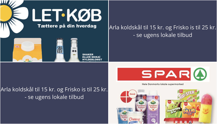 Arla koldskål til 15 kr. og Frisko is til 25 kr. - se ugens lokale tilbud