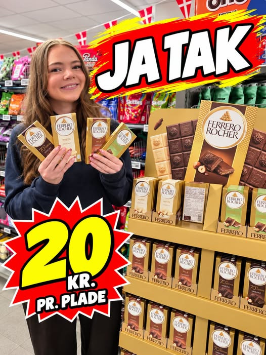 SPAR Skejby sælger Ferrero Rocher chokolade til 20 kr. pr. plade