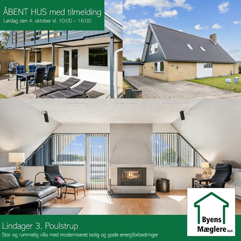 Byens Mæglere ApS inviterer til åbent hus i opdateret villa i Hjørring