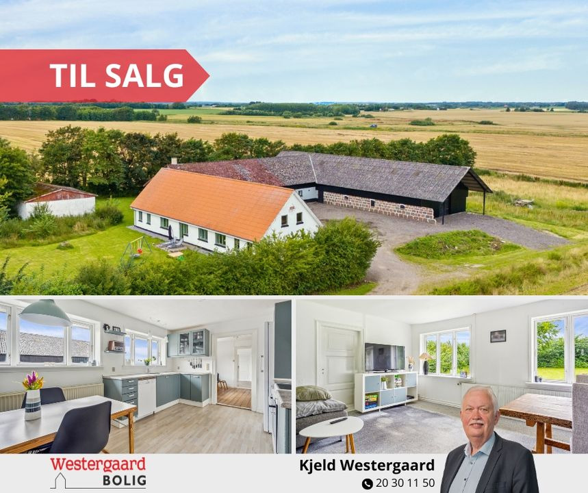 Westergaard Bolig præsenterer charmerende landsted til salg nær Vrå