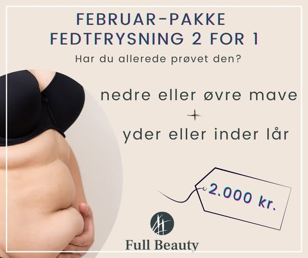 Full Beauty Aalborg lancerer februar 2-for-1 tilbud på fedtfrysning behandlinger