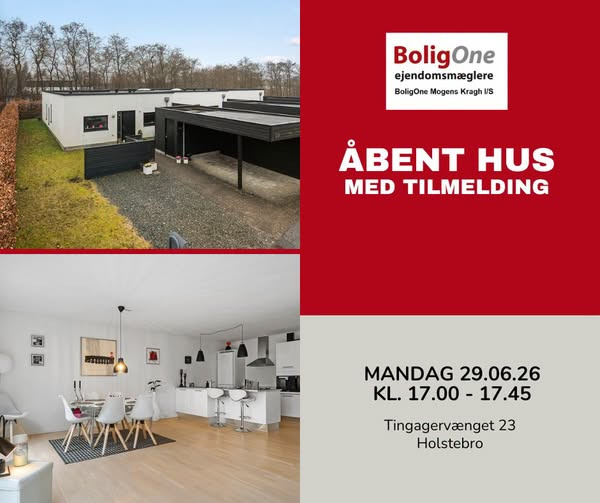 BoligOne Mogens Kragh I/S holder åbent hus i Mejdal med pris nedsat 150.000 kr.