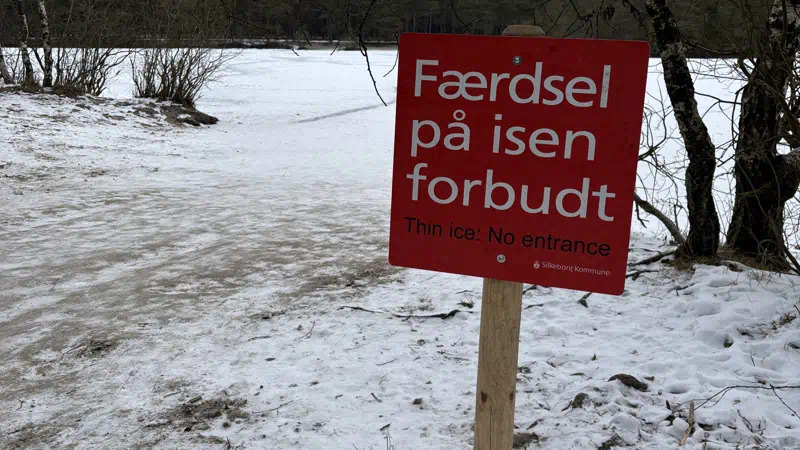 Silkeborg Kommune forbyder færdsel på alle søer på grund af usikker is