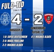 Broager UI sikrer sejr i intens opgør mod Sønderborg Futsal