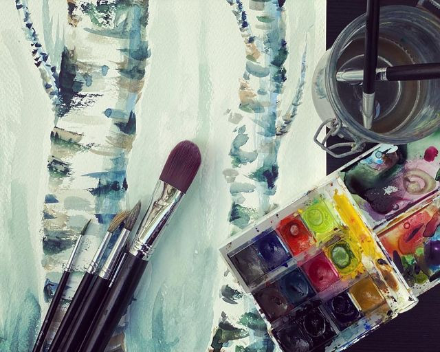 Kreativ akvarelworkshop for børn på Faaborg Museum