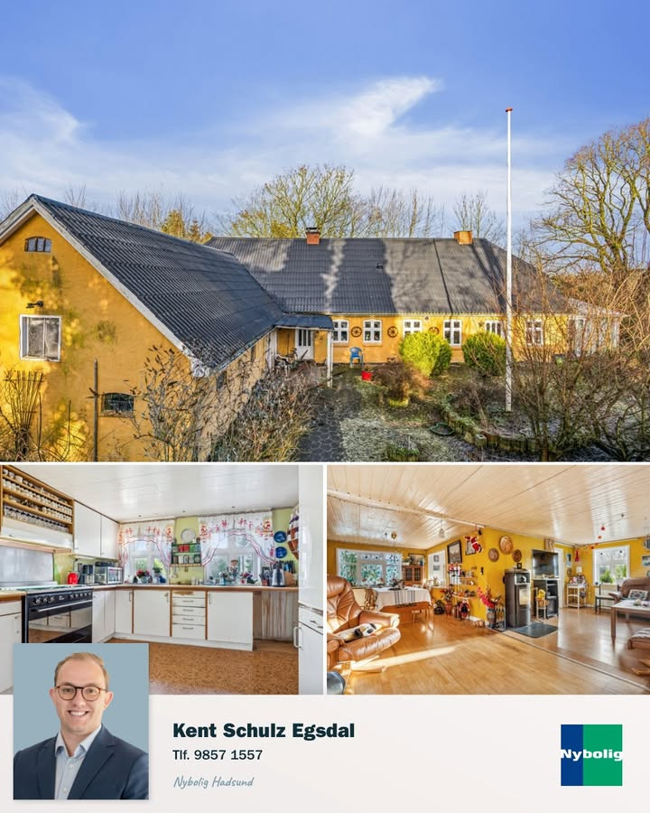 Nybolig Hadsund præsenterer renoveringsprojekt med stort potentiale på Sadelmagervej 12 i Veddum