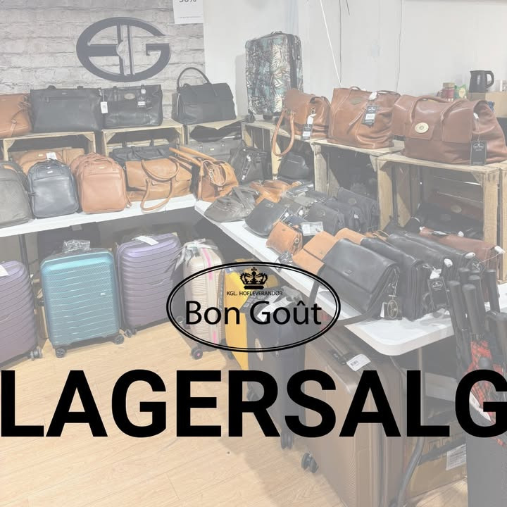 Lagersalg.com annoncerer Bon Goût lagersalg i Køge med op til 75% rabat på tasker