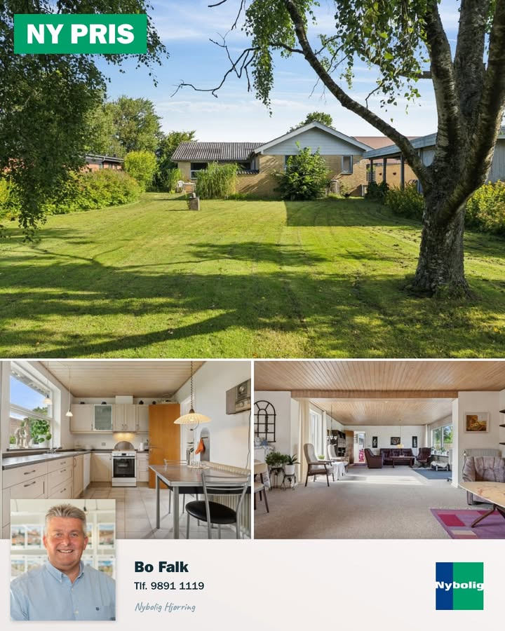 Nybolig Hjørring tilbyder etplansvilla i familievenligt område