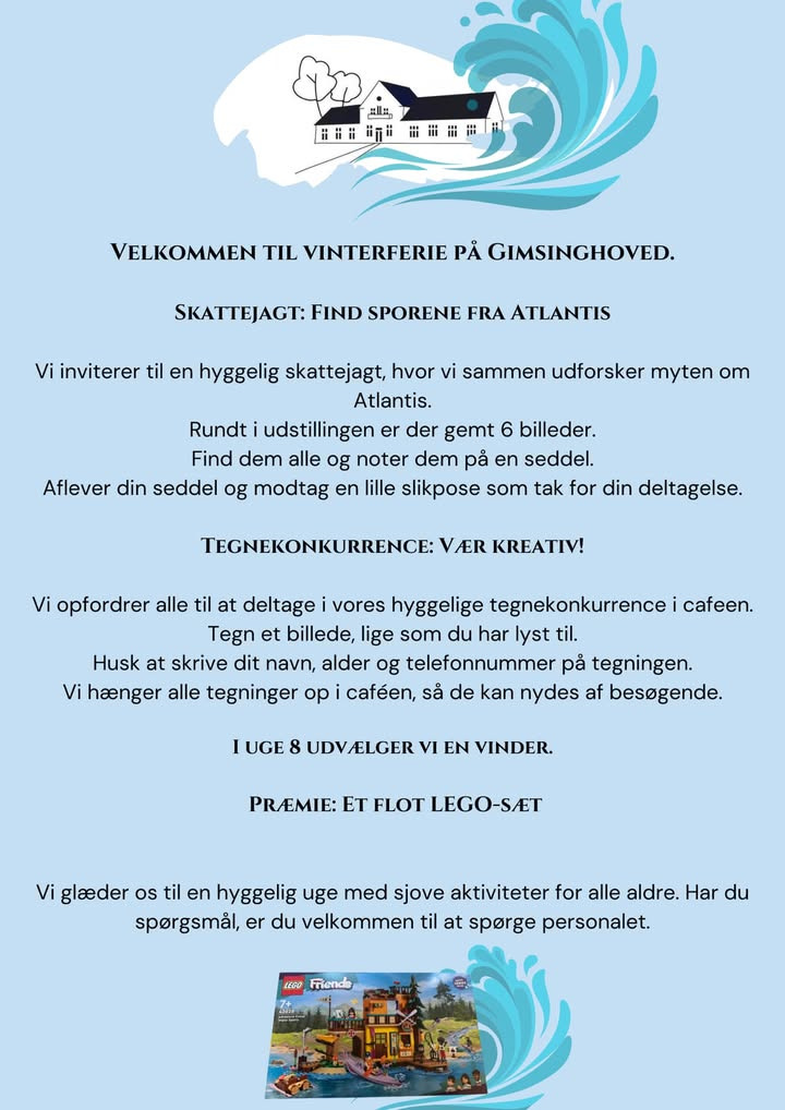 Skattejagt og tegnekonkurrence på Gimsinghoved uden børnebillet i uge 7