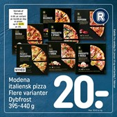 Rema 1000 Nykøbing Mors frister med nye økologiske grøntsager og Modena pizza-serie i den nyeste avis