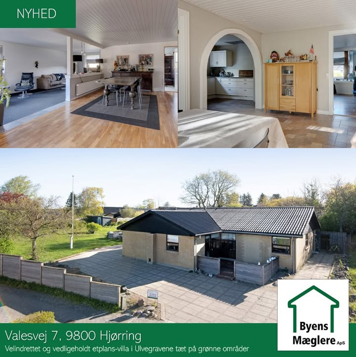 Byens Mæglere ApS i Hjørring præsenterer rummelig villa på rolig beliggenhed