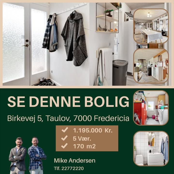 Ejendomsmægler Mike Andersen præsenterer attraktiv bolig til salg i Taulov