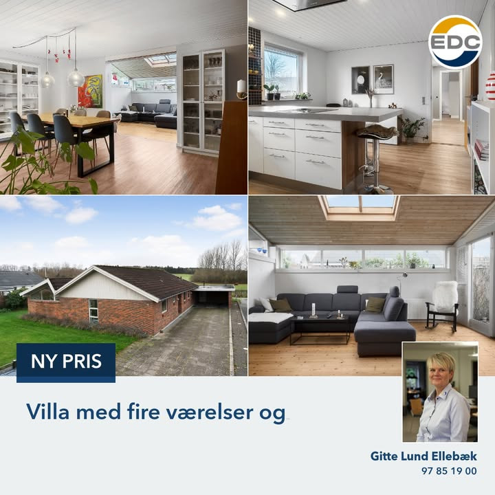EDC Ejen­doms­grup­pen Struer prisjusterer familievilla på Kirketoft 48 til 995.000 kr.