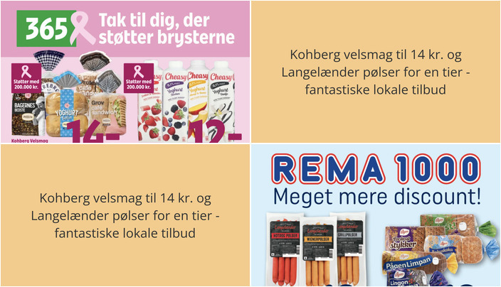 Kohberg velsmag til 14 kr. og Langelænder pølser for en tier - fantastiske lokale tilbud