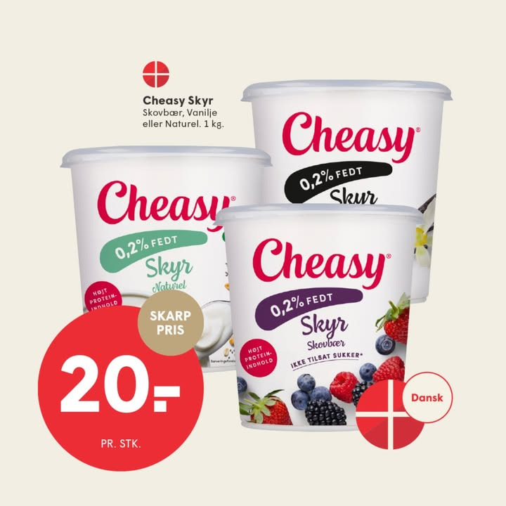 Cheasy skyr til specialpris hos SPAR SKALLERUP A/S i denne uge