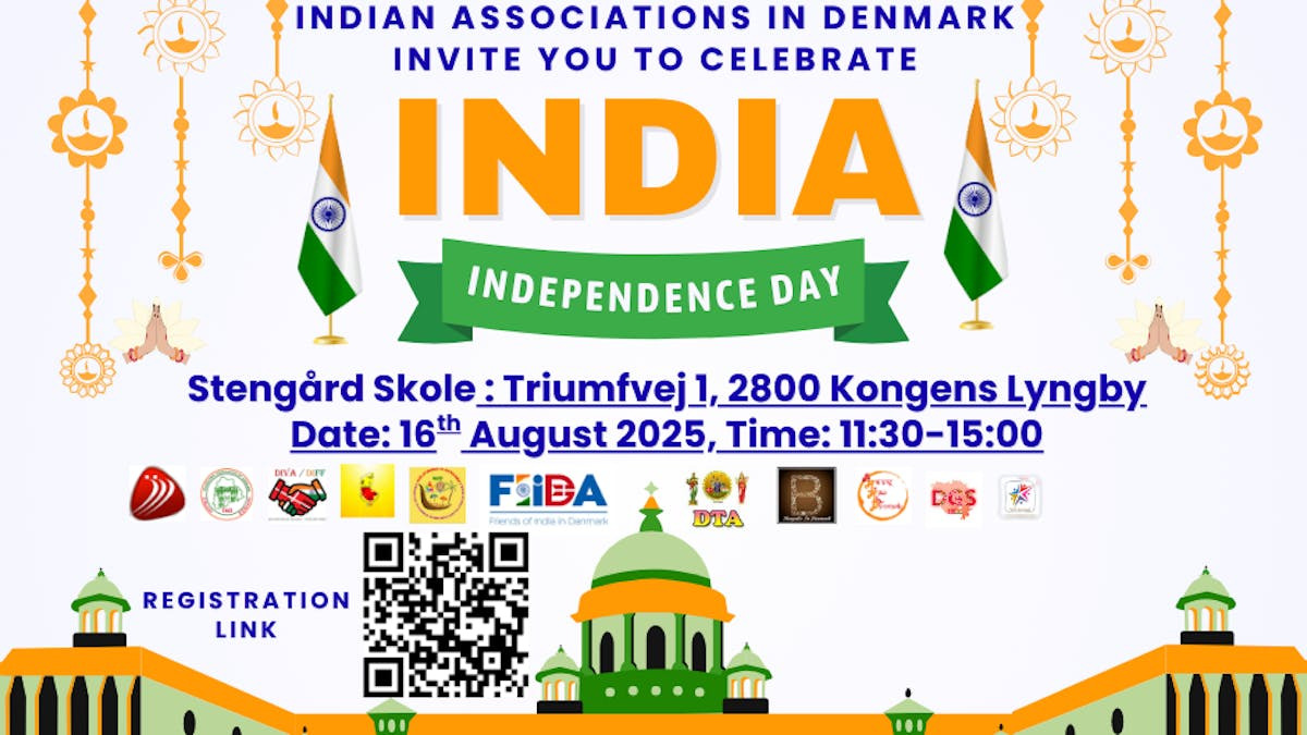 Fejr Indiens uafhængighedsdag i Kongens Lyngby