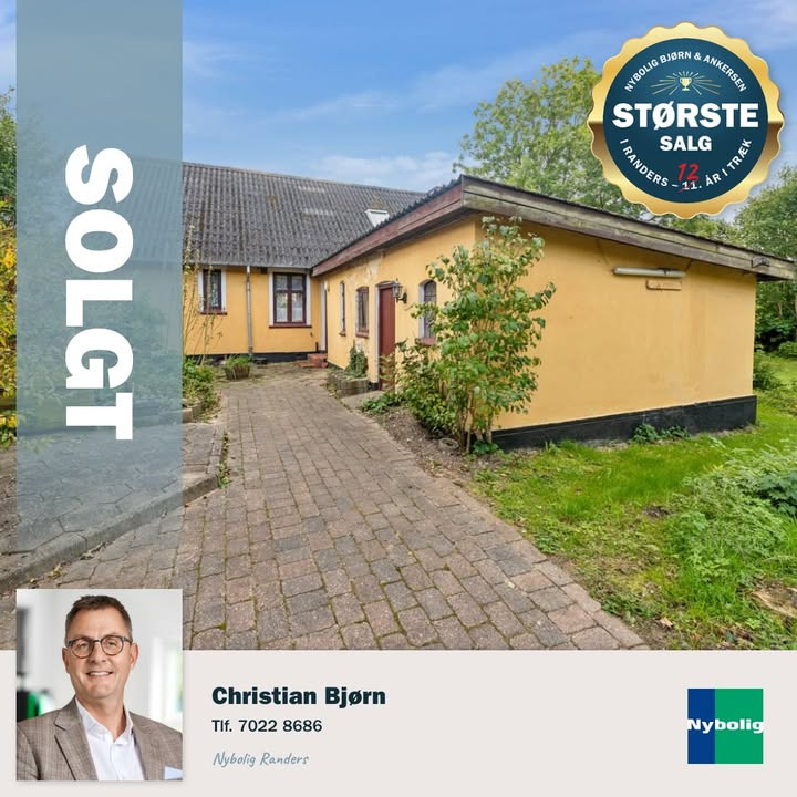 Nybolig Bjørn & Ankersen meddeler salg af ejendom på Kastrupvej i Randers SØ