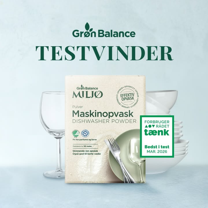 MENY Randers fremhæver Grøn Balance maskinopvaskepulver som bedst i test
