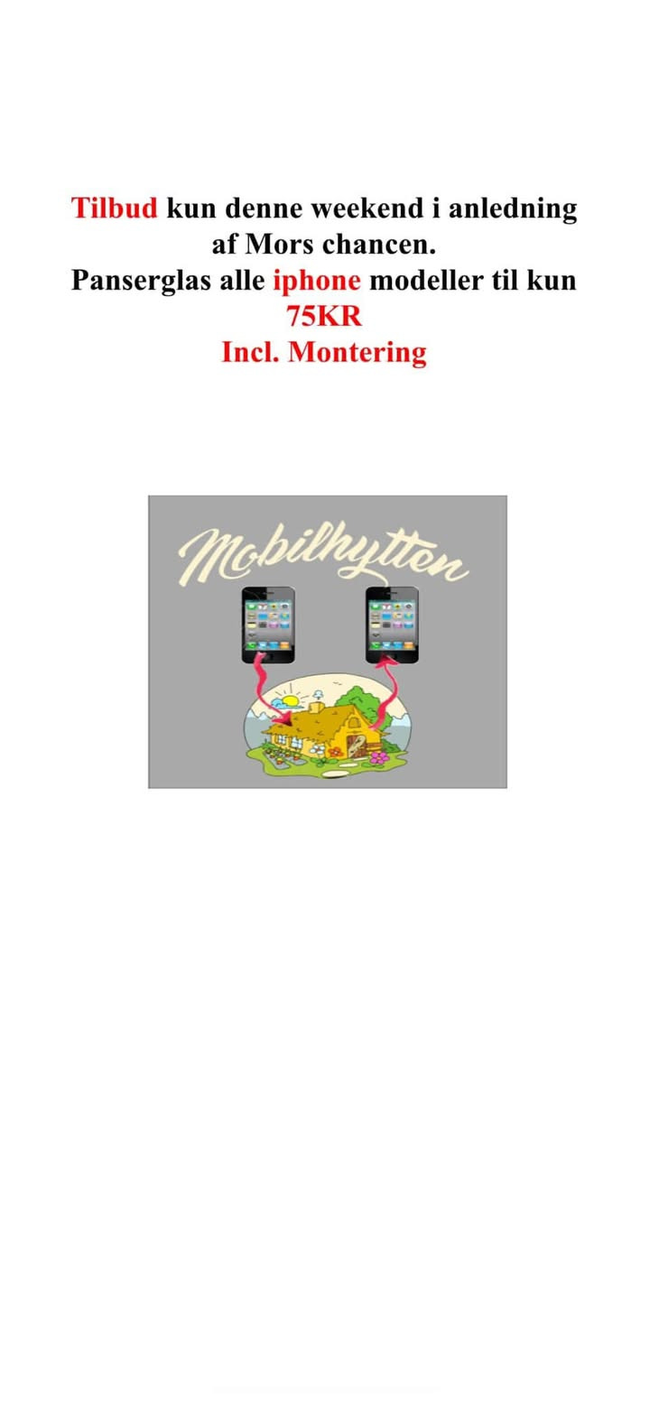 Mobilhytten lukker butik og tilbyder rabat på panserglas til Mors Chancen i Nykøbing Ford showroom denne weekend