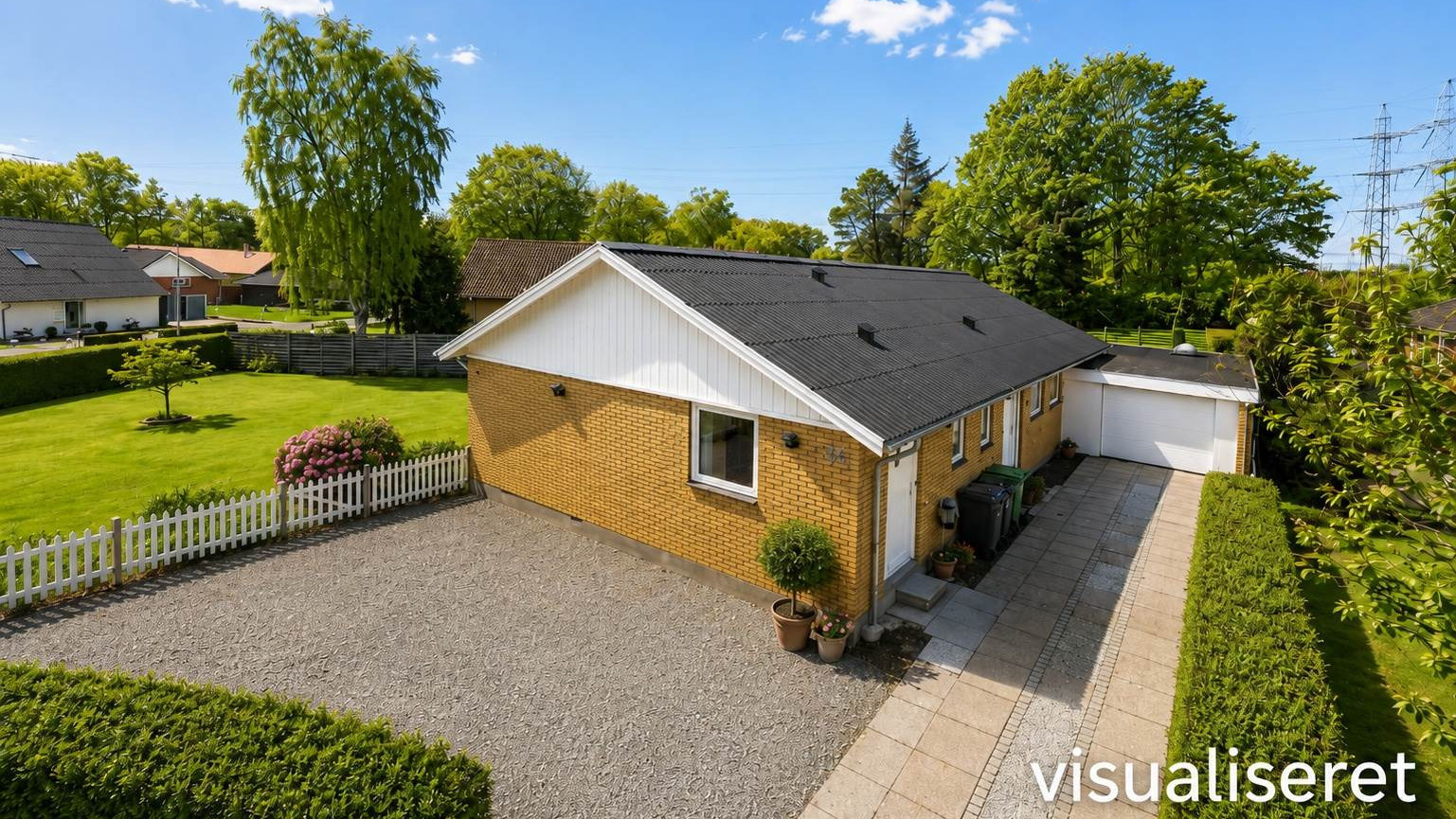 Etplans villa på rolig vej