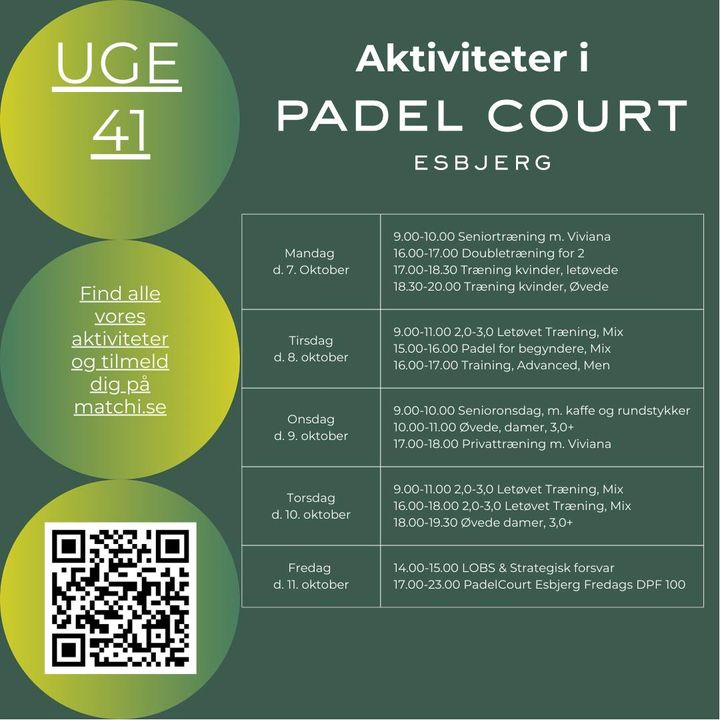 Padel Court Esbjerg fyldt med aktiviteter i padelsæsonen