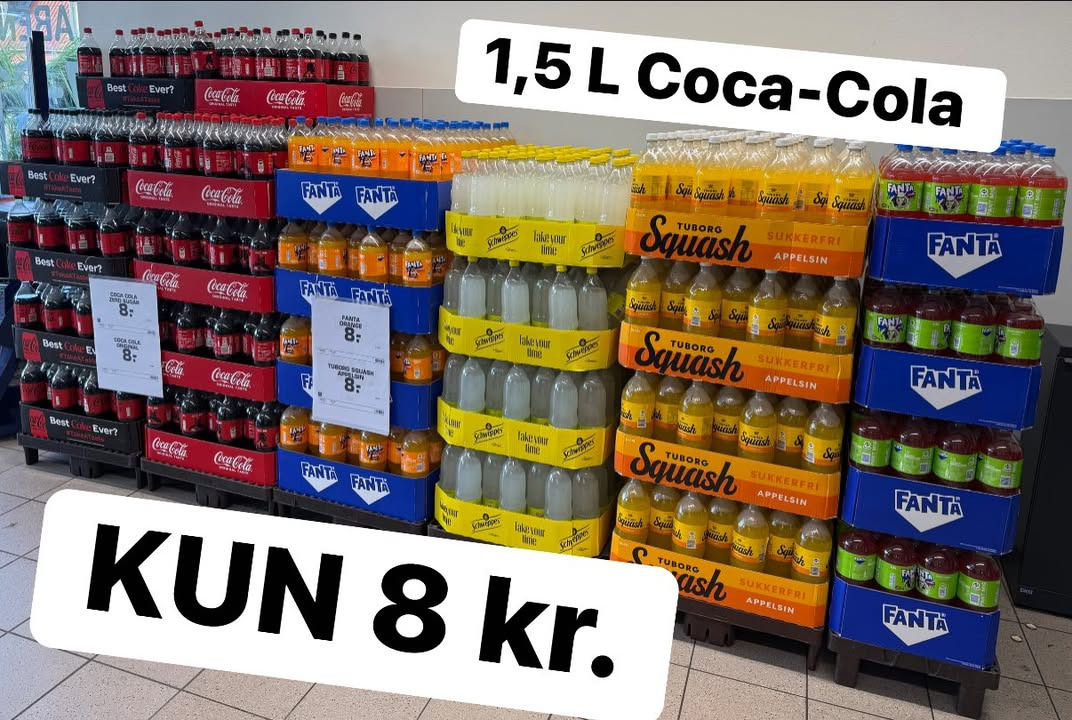 Rema 1000 Karrebækvej tilbyder Coca-Cola til kun 8 kr.