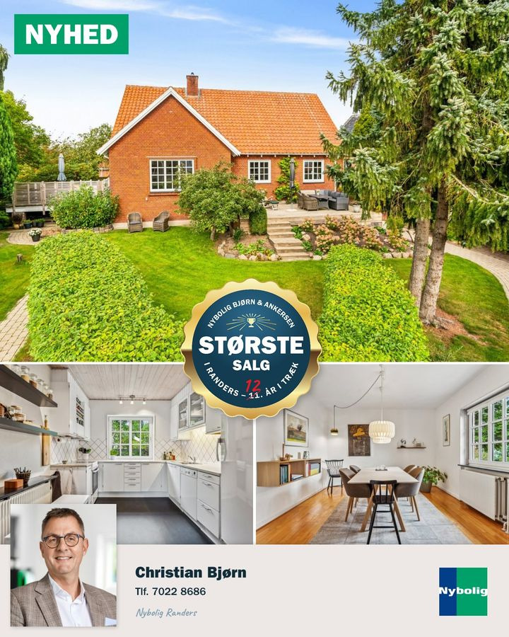 Nybolig Bjørn & Ankersen præsenterer klassisk villa med fjordudsigt i Dronningborg