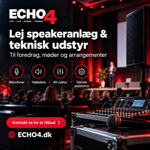 Echo4 ApS udlejer lyd og teknik til dit næste arrangement
