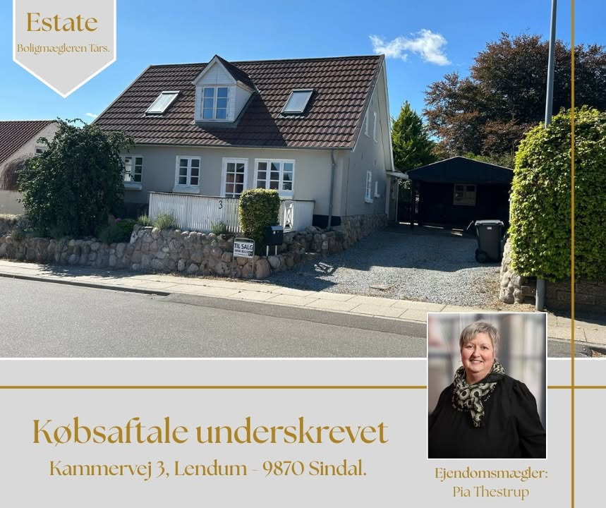 Købsaftale underskrevet for bolig i Lendum af Estate Boligmægleren Tårs