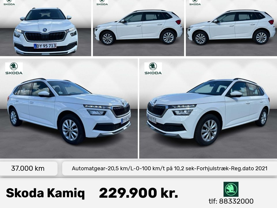 Ny Skoda Kamiq fra 2021 til salg hos Bilco A/S Randers