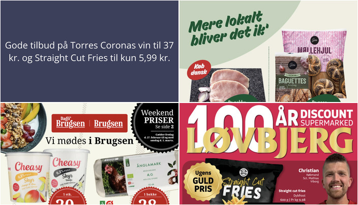 Gode tilbud på Torres Coronas vin til 37 kr. og Straight Cut Fries til kun 5,99 kr.