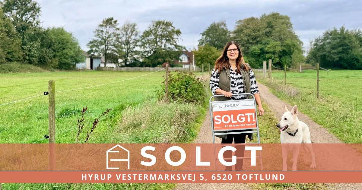 EJENHOLM BOLIG & ERHVERV har solgt landejendommen på Hyrup Vestermarksvej 5