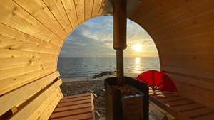 Oplev saunagus ved Lundeborg Strand