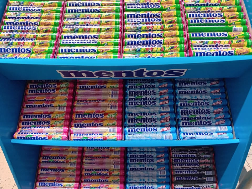 MENY Randers sælger Mentos til 5 kr pr. stk.