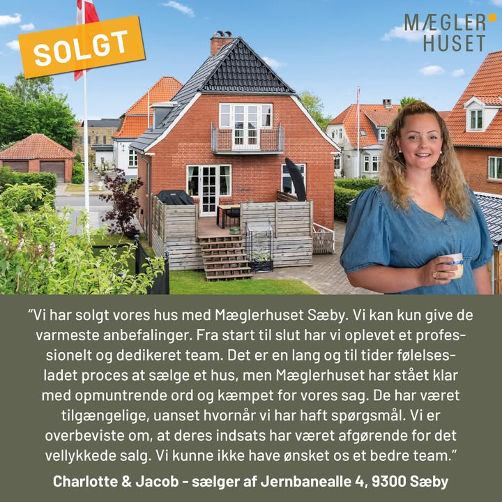 Mæglerhuset Sæby modtager varm anbefaling fra Charlotte og Jacob