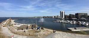 En friluftspavillon kommer til havnen