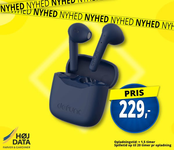 Høj Data ApS præsenterer Defunc TRUE LITE høretelefoner med lang spilletid og støjreduktion