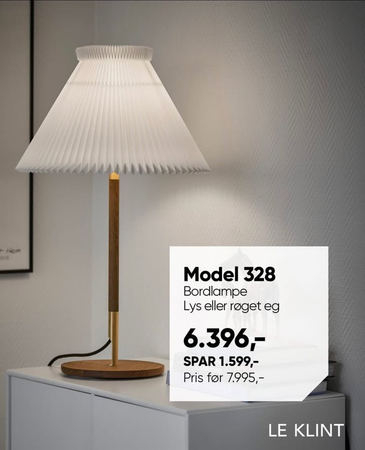 Thusgaard Living tilbyder 20% rabat på udvalgte bordlamper fra LE KLINT