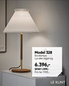 Thusgaard Living tilbyder 20% rabat på udvalgte Le Klint bordlamper