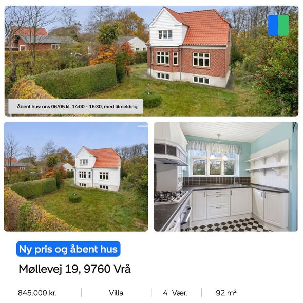 Nybolig Brønderslev & Vrå annoncerer nyt prisfald og åbent hus for villa i Vrå