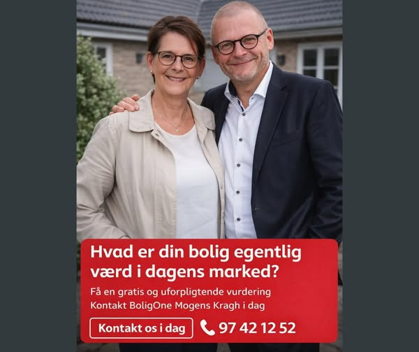 Hvad er din boligs værdi i dagens marked? BoligOne Mogens Kragh tilbyder gratis vurdering